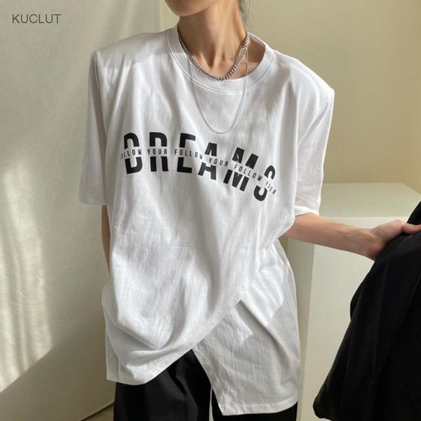women's t-shirt korean chic summer simple letter print round neck basic versatile loose short sleeve white
women's t-shirt korean chic summer simple letter print round neck basic versatile loose short sleeve white
