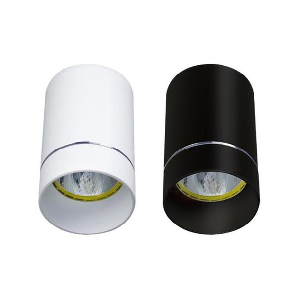 downlights fanlive 20pcs/lot cob 220v 7w 12w 15w surface mounted led ceiling lamps spot light ac85v-265v