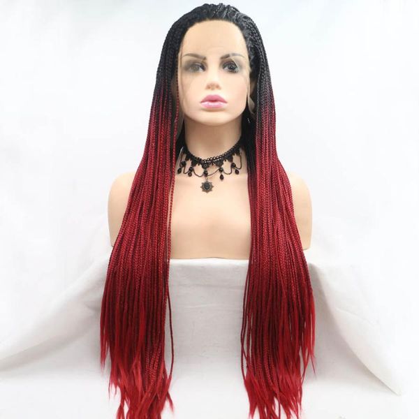 synthetic wigs m&h black red gradient natural long hair braided box braids lace frontal cosplay front for women
synthetic wigs m&h black red gradient natural long hair braided box braids lace frontal cosplay front for women