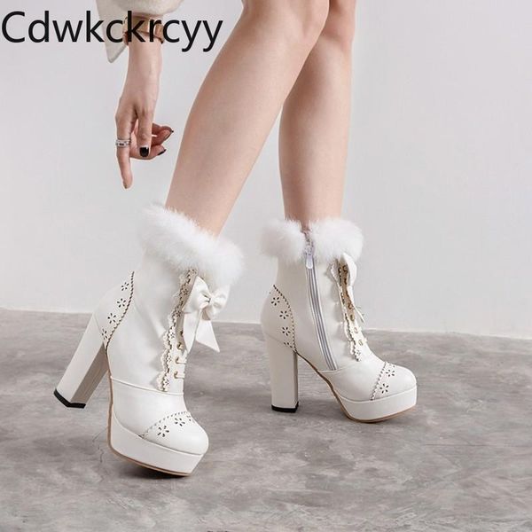 boots winter the hair fashion round head thick heel 12cm short pink sweet bow keep warm high women 34-48, Black
boots winter the hair fashion round head thick heel 12cm short pink sweet bow keep warm high women 34-48, Black