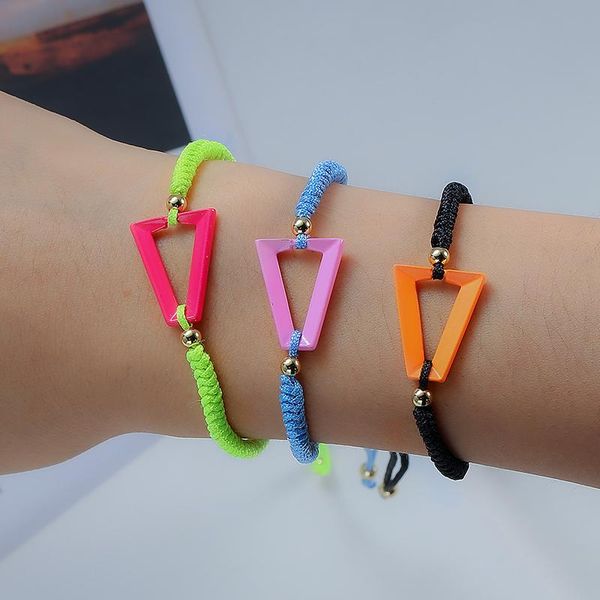 link, chain fashion adjustable neon rainbow triangle bracelet for women men 2021 trend chlidren's jewelry birthday gift, Black
link, chain fashion adjustable neon rainbow triangle bracelet for women men 2021 trend chlidren's jewelry birthday gift, Black