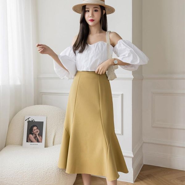 skirts korean fashion high-waisted long woman skirt summer solid mid-calf women irregular fishtail for female, Black
skirts korean fashion high-waisted long woman skirt summer solid mid-calf women irregular fishtail for female, Black