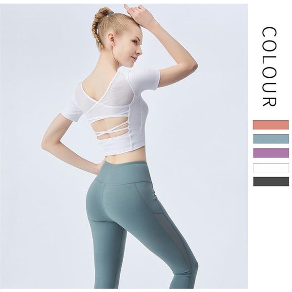yoga outfits compression t-shirt women padded sport bra breathable gauze cross back short sleeve crop fitness sportswear, White;red
yoga outfits compression t-shirt women padded sport bra breathable gauze cross back short sleeve crop fitness sportswear, White;red