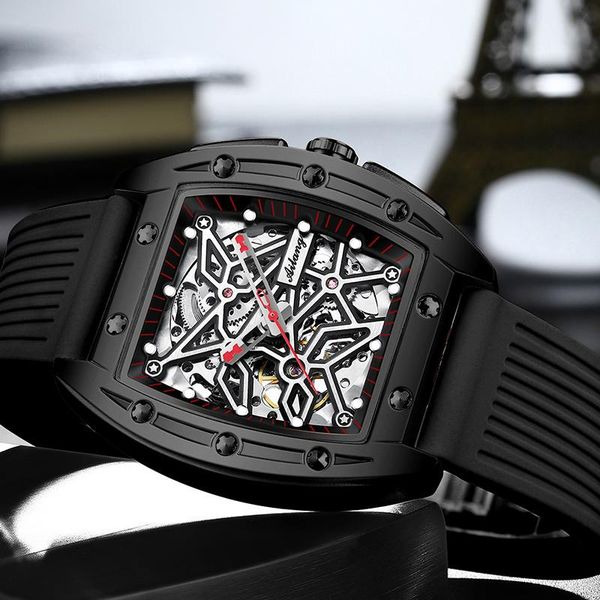 wristwatches ailang skeleton automatic mechanical watches mens silicone sports wrist watch men luxury tonneau clock horloges mannen 2021, Slivery;brown
wristwatches ailang skeleton automatic mechanical watches mens silicone sports wrist watch men luxury tonneau clock horloges mannen 2021, Slivery;brown