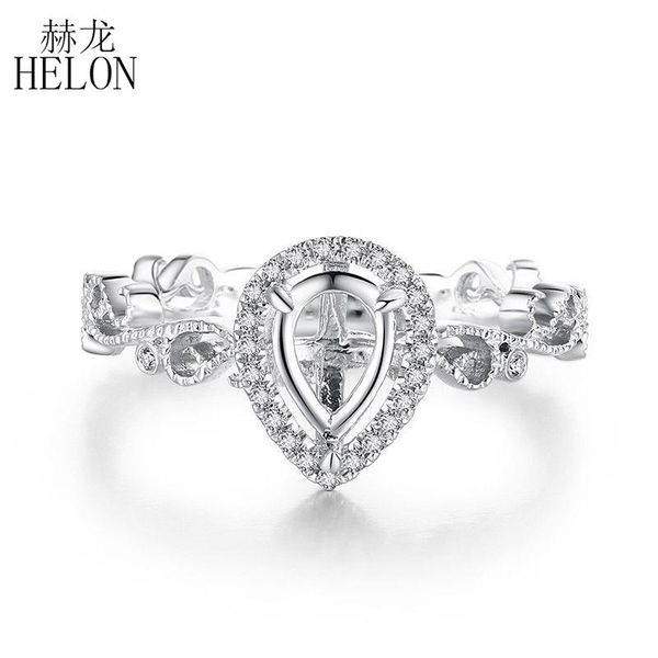 cluster rings helon pear cut 7x5mm solid 10k white gold natural diamonds semi mount engagement wedding ring setting women vintage fine jewel, Golden;silver
cluster rings helon pear cut 7x5mm solid 10k white gold natural diamonds semi mount engagement wedding ring setting women vintage fine jewel, Golden;silver