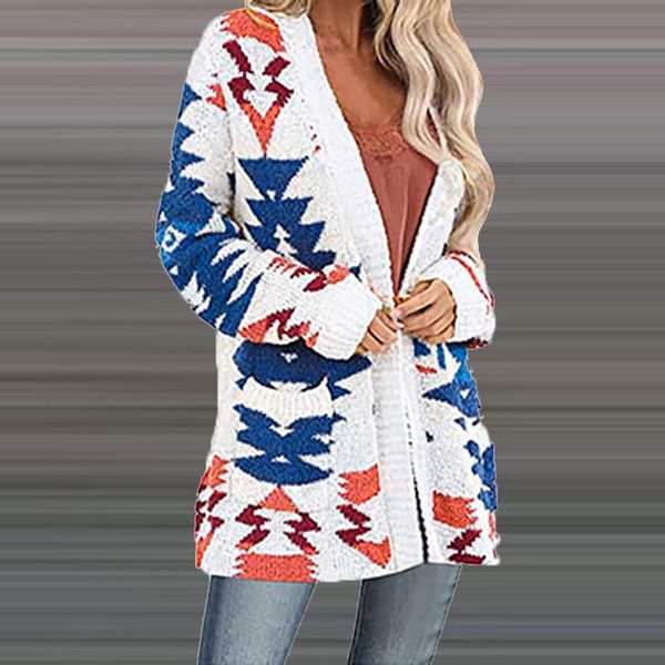 women's wool & blends casual long sleeve cardigan harajuku geometry pattern print loose woolen coats jacket women pocket autumn winter, Black
women's wool & blends casual long sleeve cardigan harajuku geometry pattern print loose woolen coats jacket women pocket autumn winter, Black