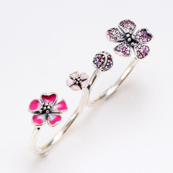 cluster rings 100% 925 sterling silver pan ring creative peach blossom fashion for women wedding party gift jewelry, Golden;silver
cluster rings 100% 925 sterling silver pan ring creative peach blossom fashion for women wedding party gift jewelry, Golden;silver