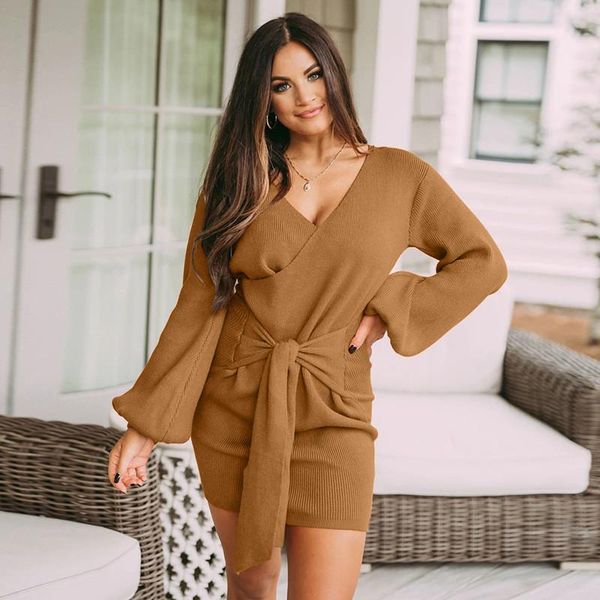 casual dresses autumn winter women's clothing long sleeves short dress v-neck solid color lace-up slim female lr1593, Black;gray
casual dresses autumn winter women's clothing long sleeves short dress v-neck solid color lace-up slim female lr1593, Black;gray