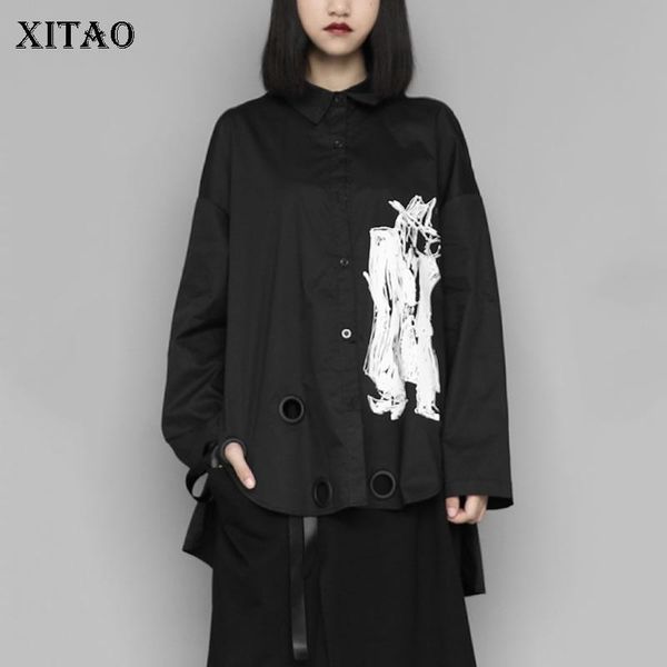 women's blouses & shirts xitao harajuku minority women personality irregular long sleeve trend dark style shirt streetwear xj3349, White
women's blouses & shirts xitao harajuku minority women personality irregular long sleeve trend dark style shirt streetwear xj3349, White