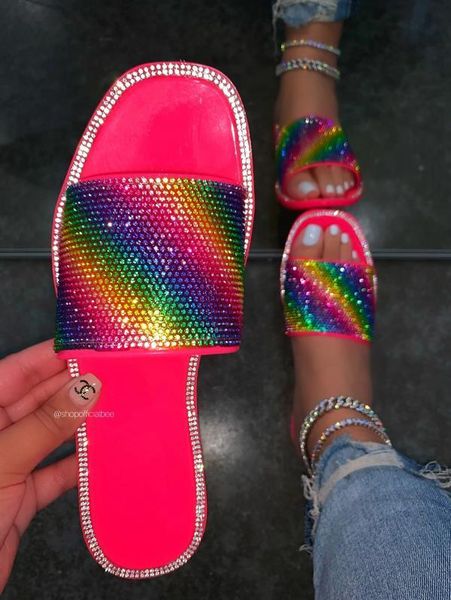 slippers candy color women 2021 fashion wild diamond decoration outdoor handmade pu plus size 36-43, Black
slippers candy color women 2021 fashion wild diamond decoration outdoor handmade pu plus size 36-43, Black