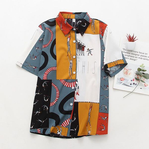 women's blouses & shirts 2021 women short sleeved leisure summer vintage printed formal turn-down collar office lady plus size t100, White
women's blouses & shirts 2021 women short sleeved leisure summer vintage printed formal turn-down collar office lady plus size t100, White