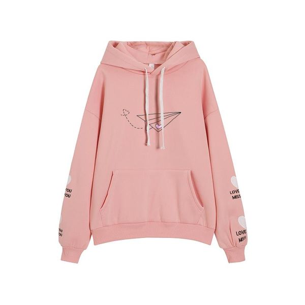 women's hoodies & sweatshirts paper airplane print women oversized pullovers harajuku autumn winter femal embroidery streetwear pink, Black
women's hoodies & sweatshirts paper airplane print women oversized pullovers harajuku autumn winter femal embroidery streetwear pink, Black