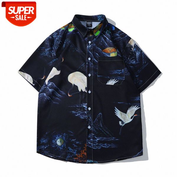 crane short-sleeved shirt male hong kong style japanese retro loose shirt, handsome jacket #dp3c, White;black
crane short-sleeved shirt male hong kong style japanese retro loose shirt, handsome jacket #dp3c, White;black