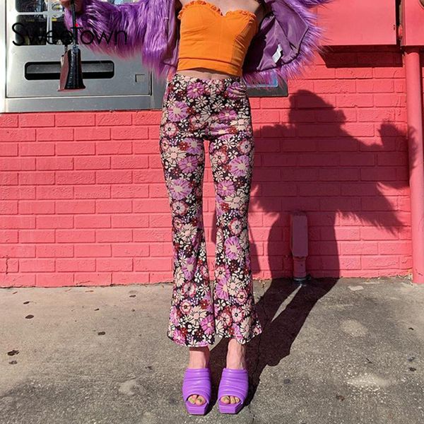 sweetown pink daisy floral print y2k joggers women high waist flare pants 2000s aesthetic e girl trousers female 90s streetwear, Black;white
sweetown pink daisy floral print y2k joggers women high waist flare pants 2000s aesthetic e girl trousers female 90s streetwear, Black;white