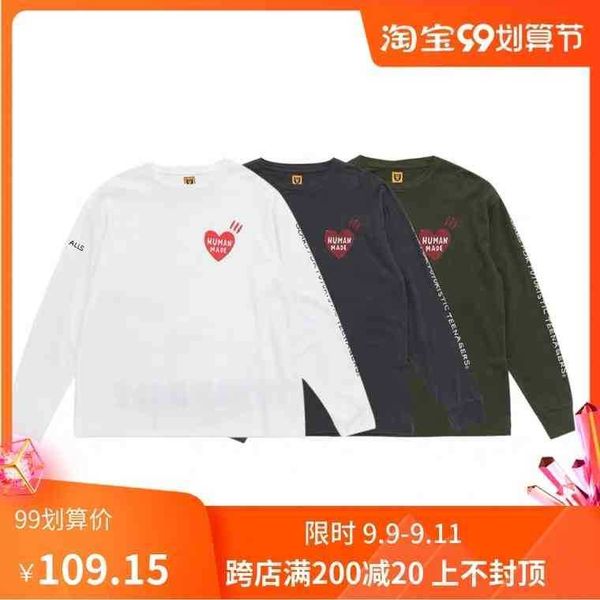 human made 20ss love arm letter printed long sleeve t-shirt men's and women's round neck bottomed shirt ins, Black
human made 20ss love arm letter printed long sleeve t-shirt men's and women's round neck bottomed shirt ins, Black