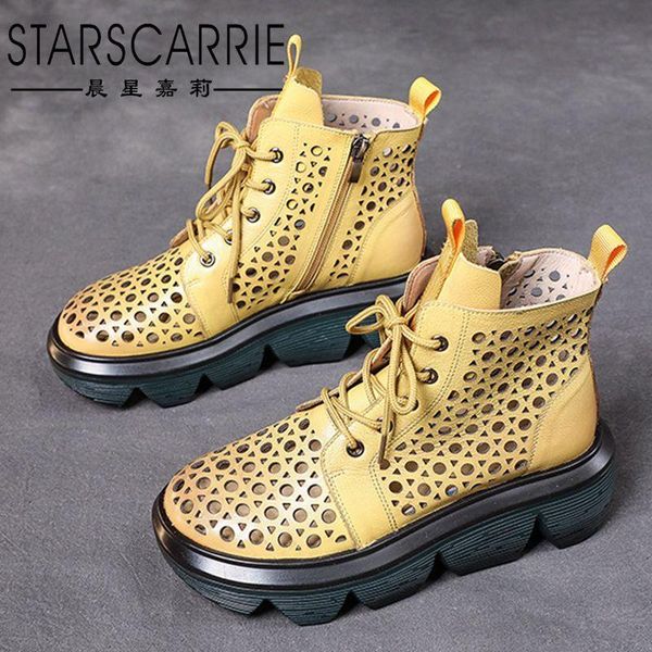 boots spring and summer thin leather muffin thick soled large size cool women's net retro hole shoes hollow, Black
boots spring and summer thin leather muffin thick soled large size cool women's net retro hole shoes hollow, Black