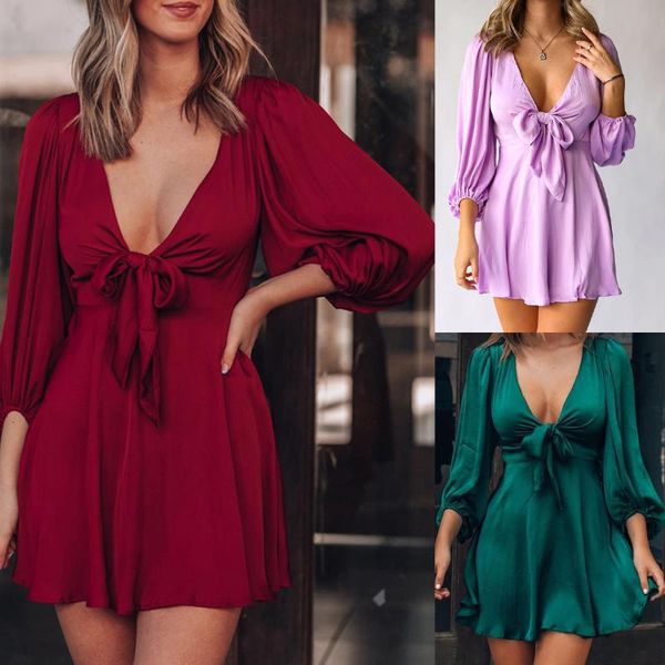 casual dresses summer deep v-neck dress collar bow-knot solid color satin puff sleeve mid-waist retro elegant party 2021, Black;gray
casual dresses summer deep v-neck dress collar bow-knot solid color satin puff sleeve mid-waist retro elegant party 2021, Black;gray