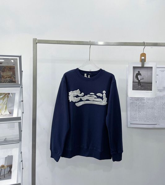 21 autumn new heavy industry cat letter round neck sweater men's and women's fashion cotton top, Black
21 autumn new heavy industry cat letter round neck sweater men's and women's fashion cotton top, Black