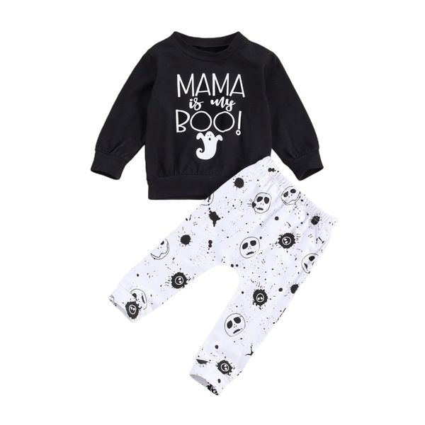 autumn 0-24m baby boys halloween clothes sets cartoon print long sleeve pullover sweatshirt pants, White
autumn 0-24m baby boys halloween clothes sets cartoon print long sleeve pullover sweatshirt pants, White