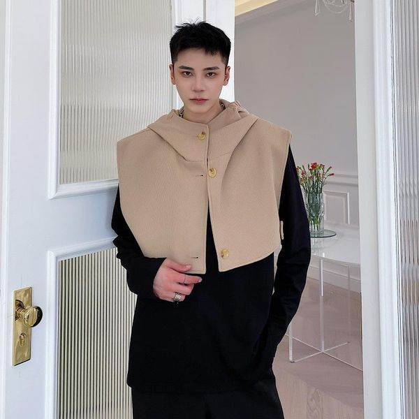 men's vests short vest autumn simple solid color korean version trend versatile hooded outer cape waistcoat, Black;white
men's vests short vest autumn simple solid color korean version trend versatile hooded outer cape waistcoat, Black;white