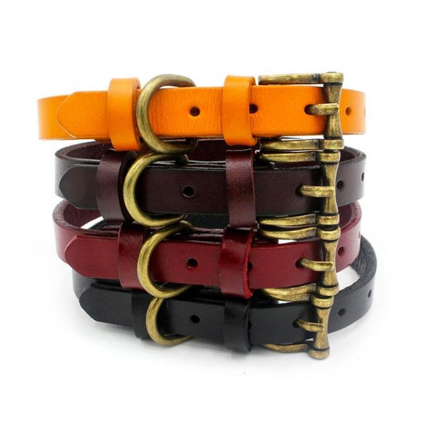 (5 pieces/lot) cowhide leather dog collar bronze accessories pet collars for small medium dogs & leashes
(5 pieces/lot) cowhide leather dog collar bronze accessories pet collars for small medium dogs & leashes