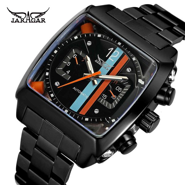 wrist watch selling jaragar square tv set date men's automatic mechanical steel belt, Slivery;brown
wrist watch selling jaragar square tv set date men's automatic mechanical steel belt, Slivery;brown