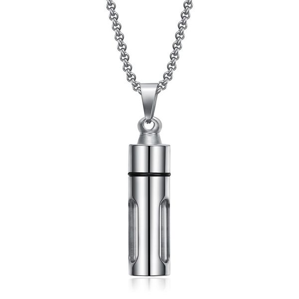 stainless steel cylindrical cremation jewelry pendants, ashes pendant necklaces, souvenir necklaces that can be worn by both men and women n, Silver
stainless steel cylindrical cremation jewelry pendants, ashes pendant necklaces, souvenir necklaces that can be worn by both men and women n, Silver