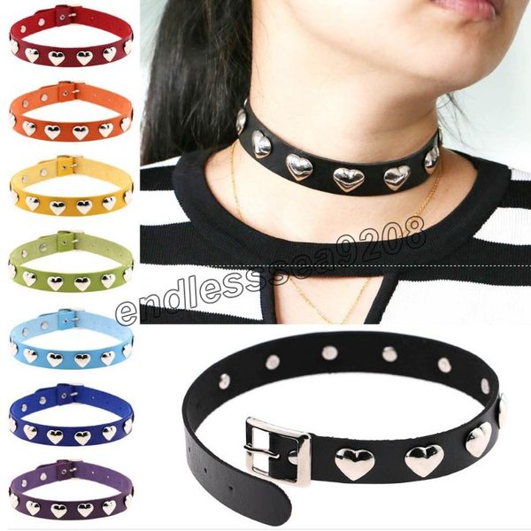 love punk harajuku collar necklace heart pu leather choker punk goth handmade neck jewelry gothic women fashion, Golden;silver
love punk harajuku collar necklace heart pu leather choker punk goth handmade neck jewelry gothic women fashion, Golden;silver