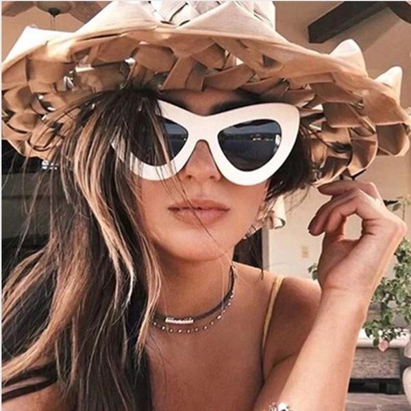 cat eye sunglasses fashion women female colorful sun glasses vintage for uv400 goggle, White;black
cat eye sunglasses fashion women female colorful sun glasses vintage for uv400 goggle, White;black