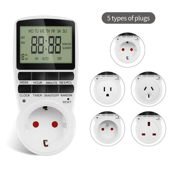 smart power plugs electronic digital timer switch kitchen outlet 24/7 days programmable timing socket eu/us/fr/uk/au plug
smart power plugs electronic digital timer switch kitchen outlet 24/7 days programmable timing socket eu/us/fr/uk/au plug