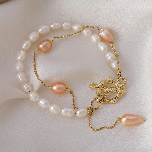beaded, strands korean style freshwater pearl bracelets trendy stylish double-layer design ot buckle boutique bracelet for women jewelry gir, Black
beaded, strands korean style freshwater pearl bracelets trendy stylish double-layer design ot buckle boutique bracelet for women jewelry gir, Black