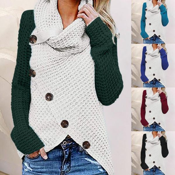 women's sweaters women turtleneck sweater pull femme autumn causal loose buttons knitted female pullover fashion irregular solid plus s, White;black
women's sweaters women turtleneck sweater pull femme autumn causal loose buttons knitted female pullover fashion irregular solid plus s, White;black