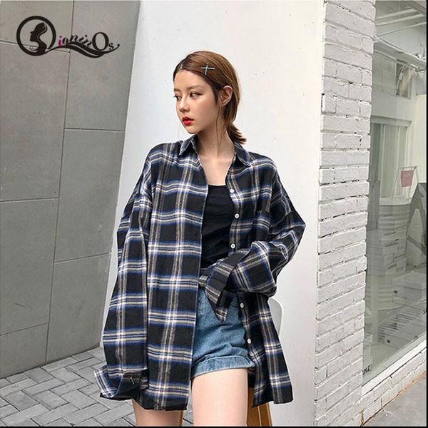 women womens shirts retro blouse plaid print spring autumn lapel shirt loose single breasted long sleeve casual drop, White
women womens shirts retro blouse plaid print spring autumn lapel shirt loose single breasted long sleeve casual drop, White