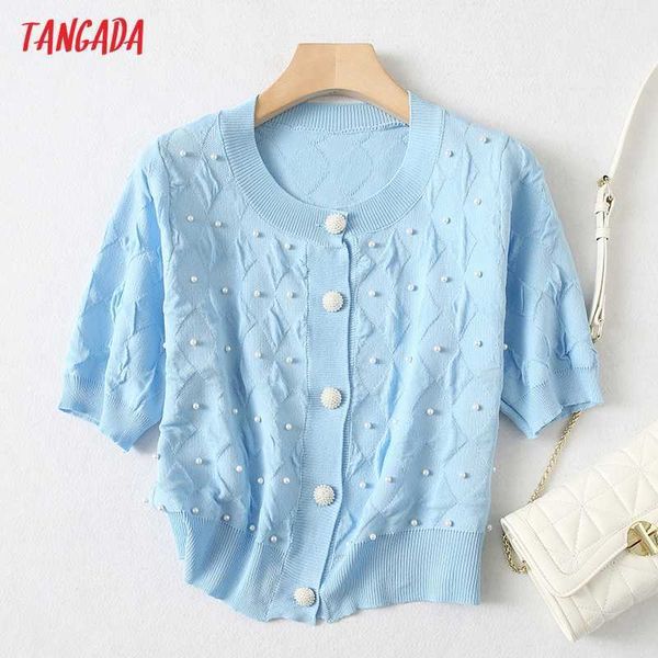 tangada summer women pearl thin knitted cardigan sweater jumper vintage short sleeve button-up female outerwear yu67 210609, White
tangada summer women pearl thin knitted cardigan sweater jumper vintage short sleeve button-up female outerwear yu67 210609, White