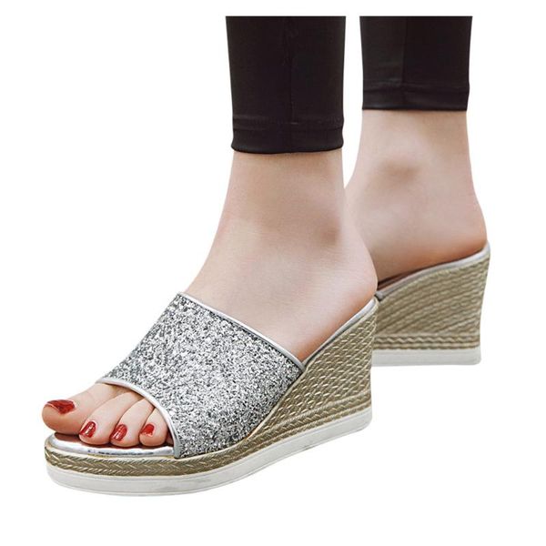 slippers women wedge slipper bling high heel shoes ladies wedding wedges slides party platform zapatos de mujer#0309, Black
slippers women wedge slipper bling high heel shoes ladies wedding wedges slides party platform zapatos de mujer#0309, Black