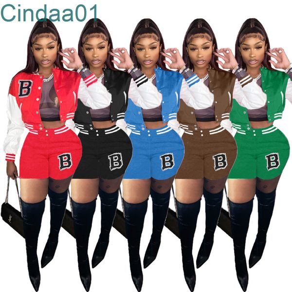 women tracksuits two piece set designer outfits baseball uniform new splicing jacket letters printed color stitching long sleeve shorts casu, Gray
women tracksuits two piece set designer outfits baseball uniform new splicing jacket letters printed color stitching long sleeve shorts casu, Gray