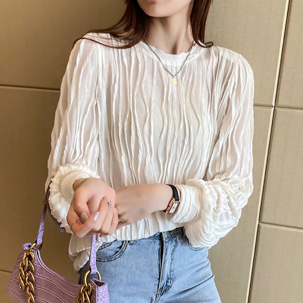 folds white blouse stand vintage pullover shirt women korean clothes spring long sleeve woman shirts chemisier femme clothes
folds white blouse stand vintage pullover shirt women korean clothes spring long sleeve woman shirts chemisier femme clothes