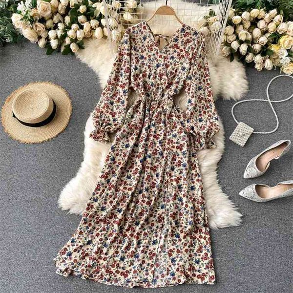 2021 french spring summer womens floral chiffon femme robe long sleeve fashion v-neck vintage dress korean clothing, Black;gray
2021 french spring summer womens floral chiffon femme robe long sleeve fashion v-neck vintage dress korean clothing, Black;gray