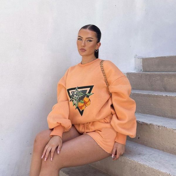 women's tracksuits women loose two piece sets casual +high waist short pants set sweatpant 2 outfits streetwear autumn cotton tracksuit, Gray 
women's tracksuits women loose two piece sets casual +high waist short pants set sweatpant 2 outfits streetwear autumn cotton tracksuit, Gray