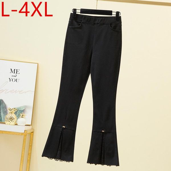 plus size pants flare for women 2021 autumn black lace patchwork casual hight waist bell-bottom trousers l xl 2xl 3xl 4xl
plus size pants flare for women 2021 autumn black lace patchwork casual hight waist bell-bottom trousers l xl 2xl 3xl 4xl