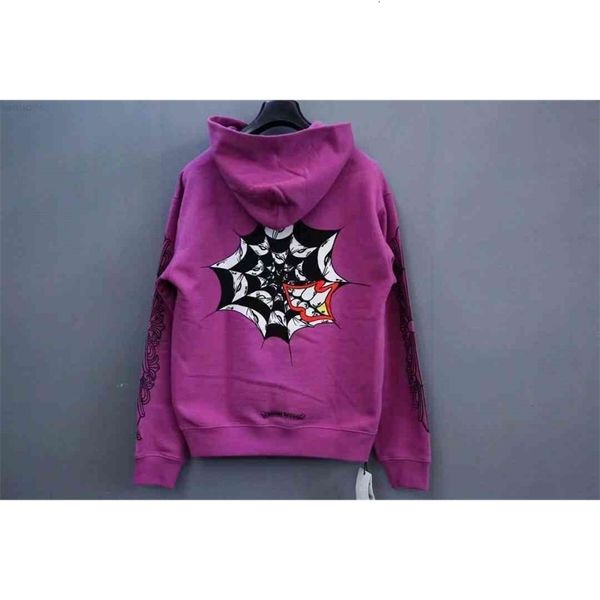 2021 crogao street ch purple graffiti spider web print loose hooded plush thickened long sleeve sweater, Black
2021 crogao street ch purple graffiti spider web print loose hooded plush thickened long sleeve sweater, Black