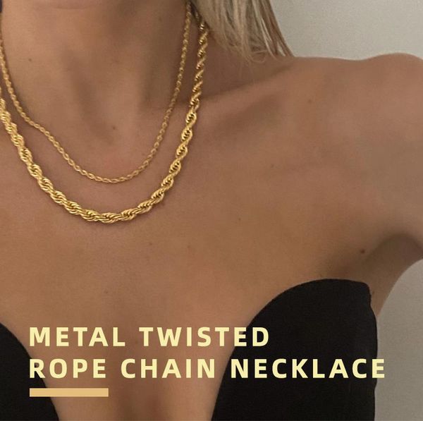 chains gold and silver rope chain bracelet men women metal twisted adjustable necklace clavicle
chains gold and silver rope chain bracelet men women metal twisted adjustable necklace clavicle