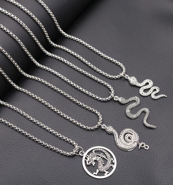 pendant necklaces 1pcs animals necklace, dragon charms, rattlesnake vipers diy men's metal jewelry findings a2115, Silver
pendant necklaces 1pcs animals necklace, dragon charms, rattlesnake vipers diy men's metal jewelry findings a2115, Silver