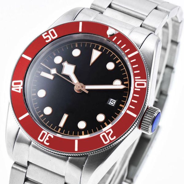 wristwatches 41mm red bezel mens watch nh35 miyota8215 automatic movement 316l ss case bands sapphire swim waterproof luminous, Slivery;brown
wristwatches 41mm red bezel mens watch nh35 miyota8215 automatic movement 316l ss case bands sapphire swim waterproof luminous, Slivery;brown