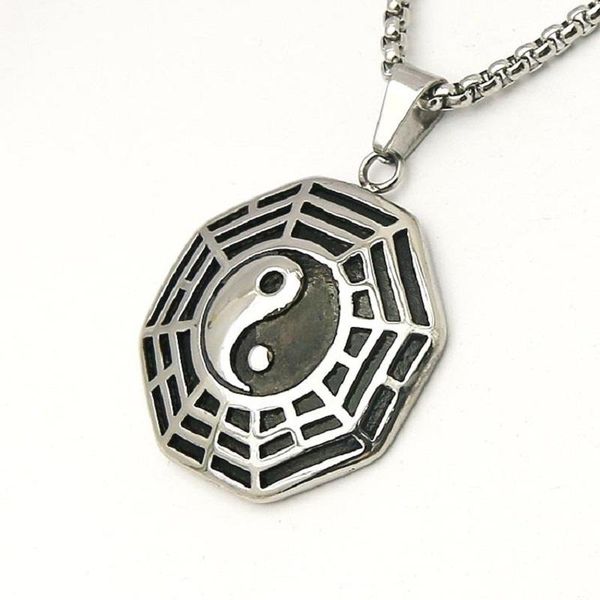 yin yang taiji bagua black and white titanium steel necklace for men women pendant necklaces, Silver
yin yang taiji bagua black and white titanium steel necklace for men women pendant necklaces, Silver