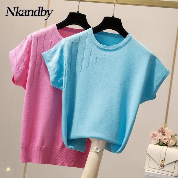nkandby plus size knitted t shirt women summer casual loose batwing sleeve t-shirt round neck solid color oversize clothing women's, White
nkandby plus size knitted t shirt women summer casual loose batwing sleeve t-shirt round neck solid color oversize clothing women's, White