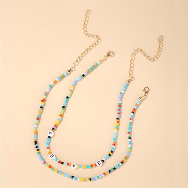 chokers bohemia women seed beads love necklace diy handmade rainbow candy multi-layer string beaded necklaces girls jewelry gift, Golden;silver
chokers bohemia women seed beads love necklace diy handmade rainbow candy multi-layer string beaded necklaces girls jewelry gift, Golden;silver
