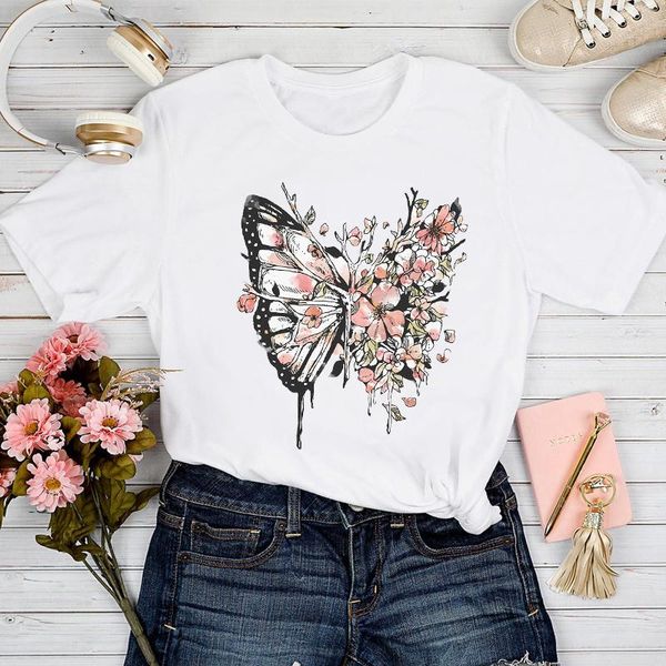women's t-shirt graphic t-shirts women 2021 color floral butterfly cute vintage summer clothing 90s tshirt lady print clothes stylish t, White
women's t-shirt graphic t-shirts women 2021 color floral butterfly cute vintage summer clothing 90s tshirt lady print clothes stylish t, White