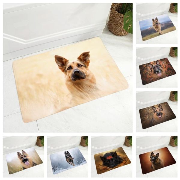 cushion/decorative pillow flannel cute german shepherd dog mat for children room non-slip decor pet animal doormat floor hallway carpet 40x6
cushion/decorative pillow flannel cute german shepherd dog mat for children room non-slip decor pet animal doormat floor hallway carpet 40x6