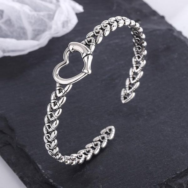 bangle 2021 arrival hollow love heart open bracelet for women trendy vintage couples bangles party jewelry accessories, Black
bangle 2021 arrival hollow love heart open bracelet for women trendy vintage couples bangles party jewelry accessories, Black
